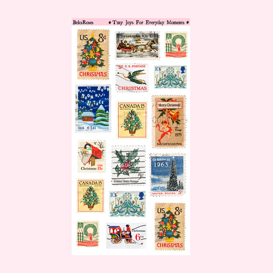 Vintage Holiday Stamps Sticker Sheet Pre-Order