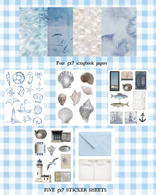 Sea Memories Junk Journal Gathering AUGUST
