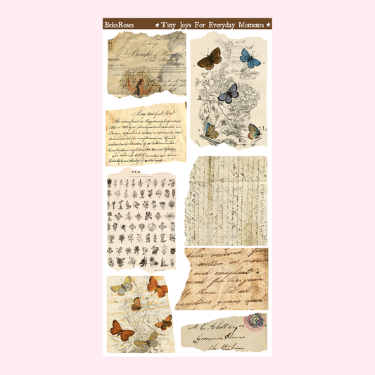 Butterfly Letters Sticker Sheet