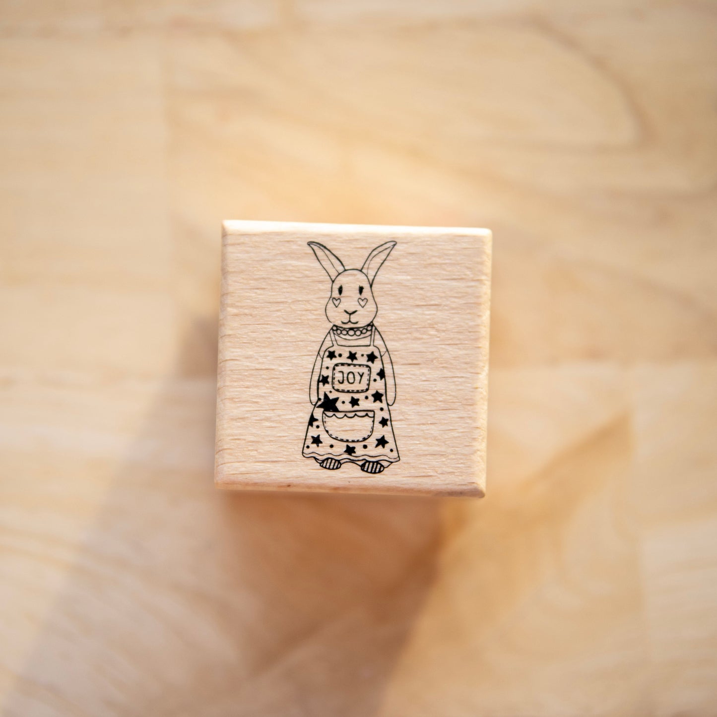 Joy Bunny Wooden Stamp