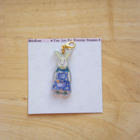 Joy Bunny Journal Charm