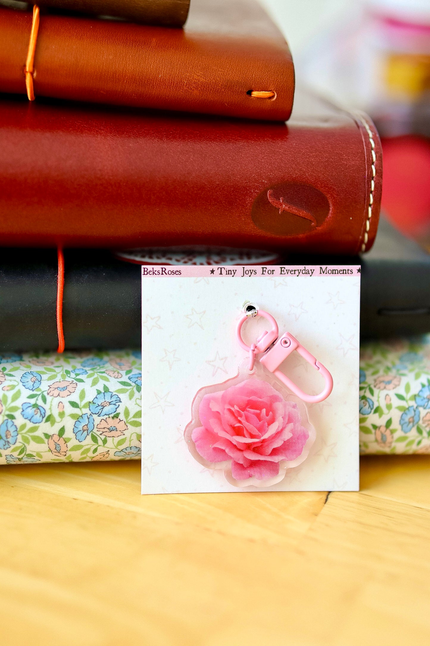 Pink Rose Tiny Joy Charm