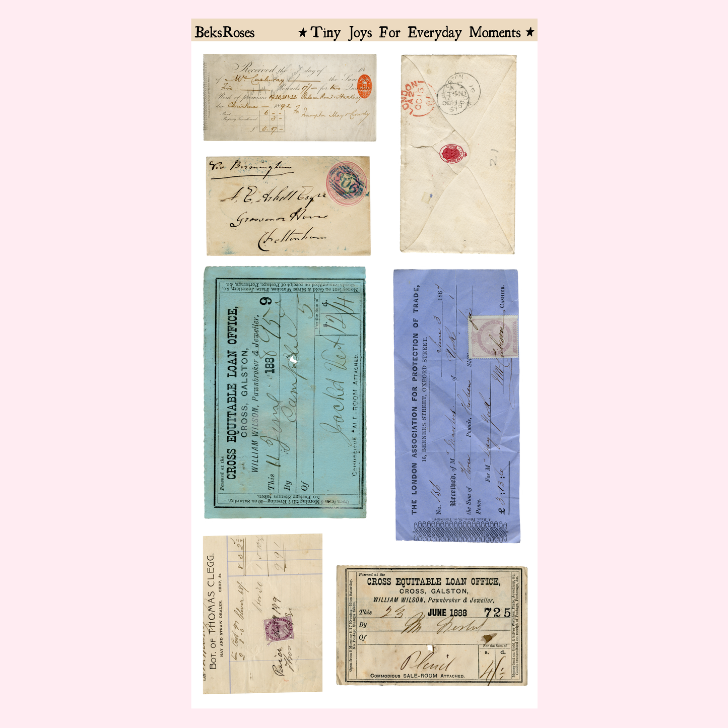 Old Letters Sticker Sheet