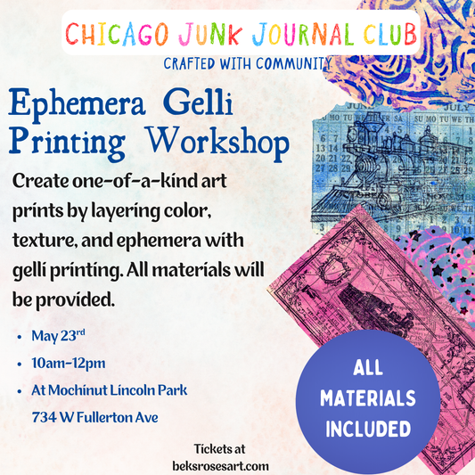 Ephemera Gelli Printing Workshop