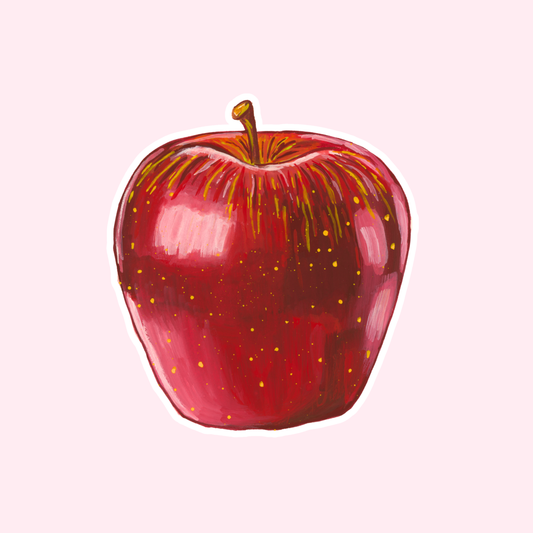 Red Fall Apple Sticker
