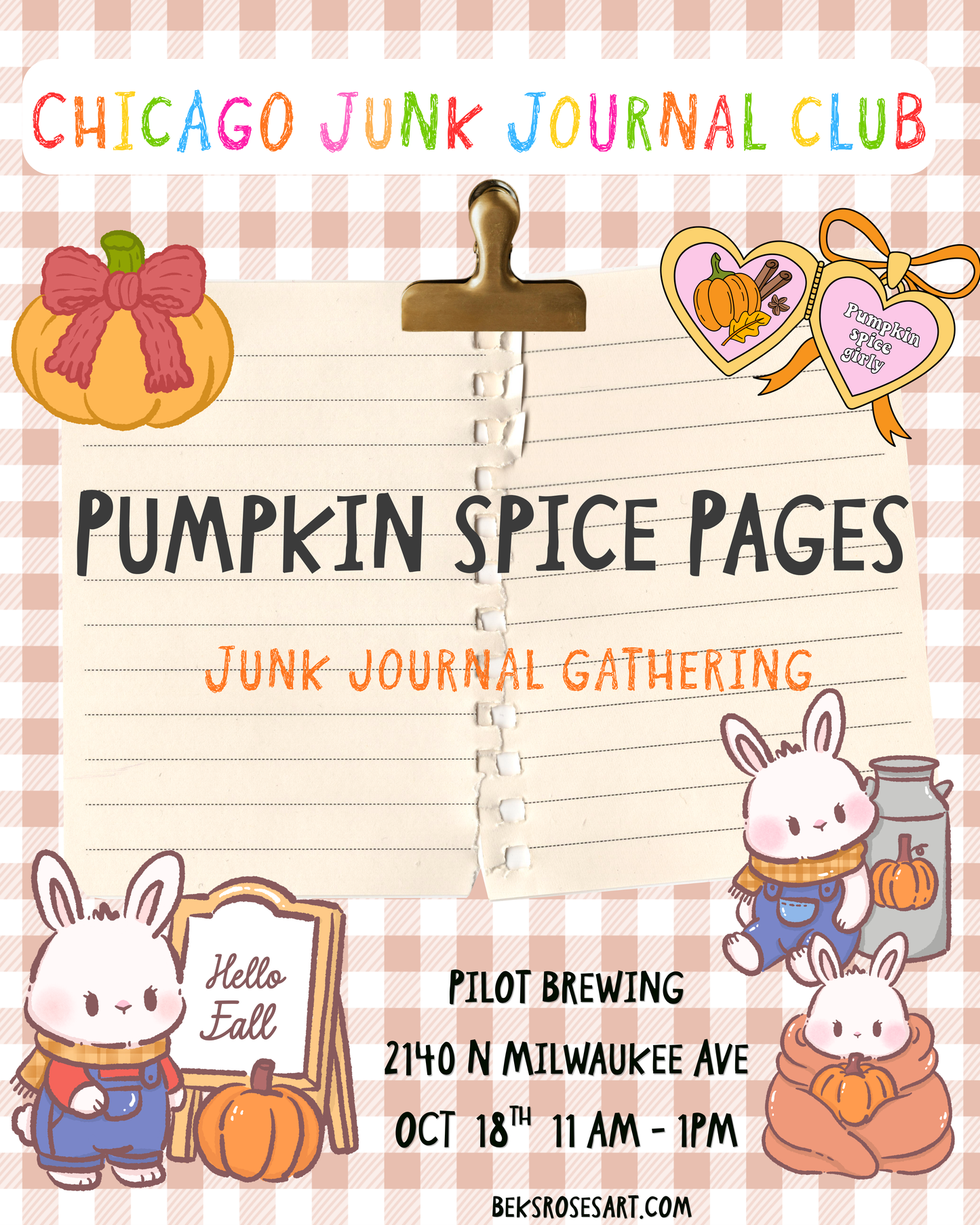 Pumpkin Spice Pages Junk Journal Gathering October
