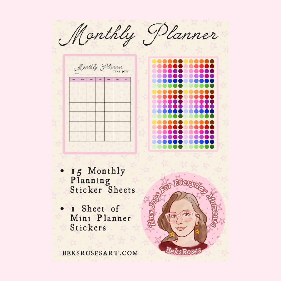 Monthly Planner Sticker Sheet Pack