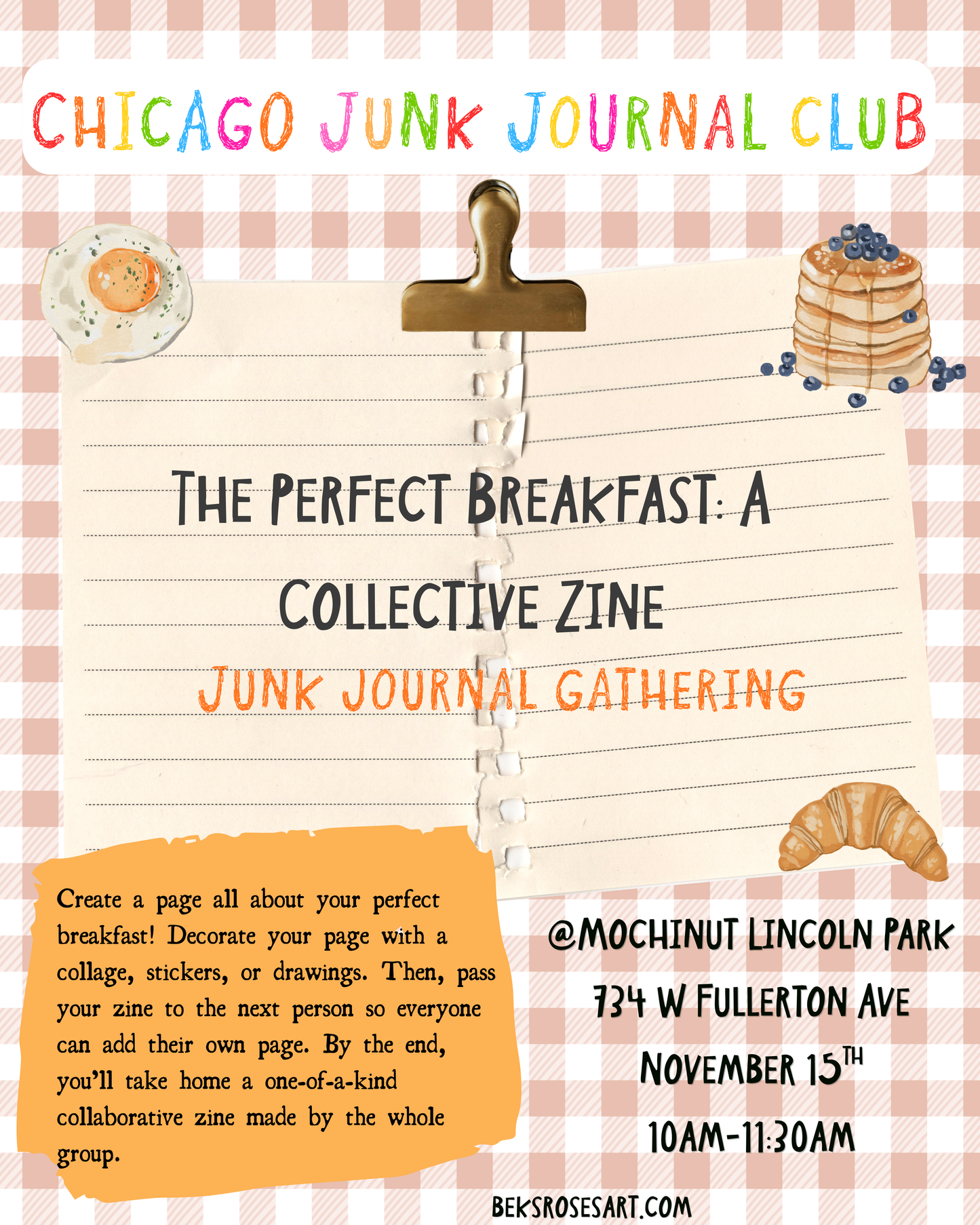 The Perfect Breakfast: A Collective Zine Junk Journal Gathering