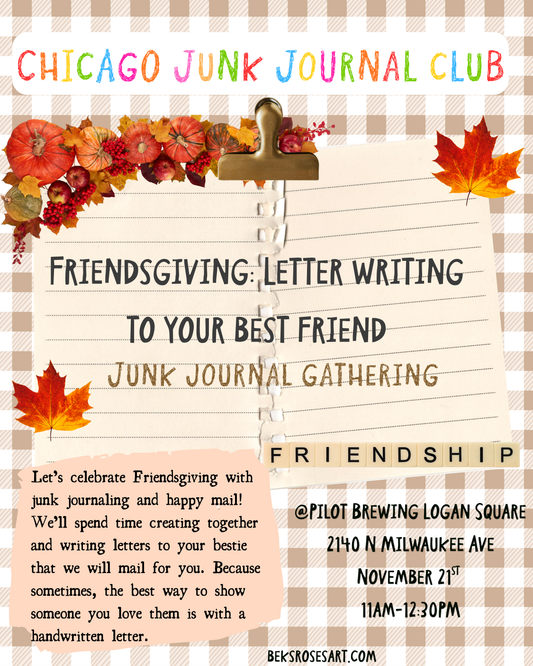 Friendsgiving Letter Writing Junk Journal Event