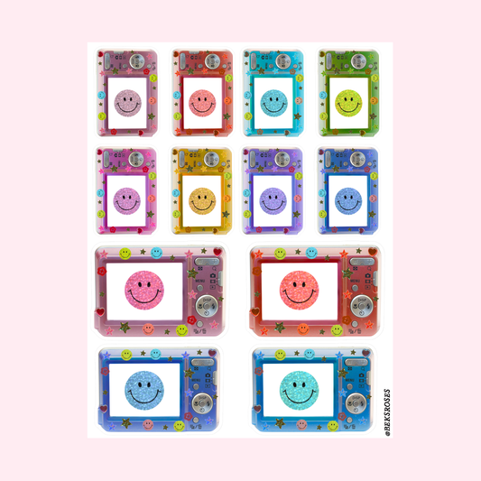 Y2K Camera Frames Sticker Sheet