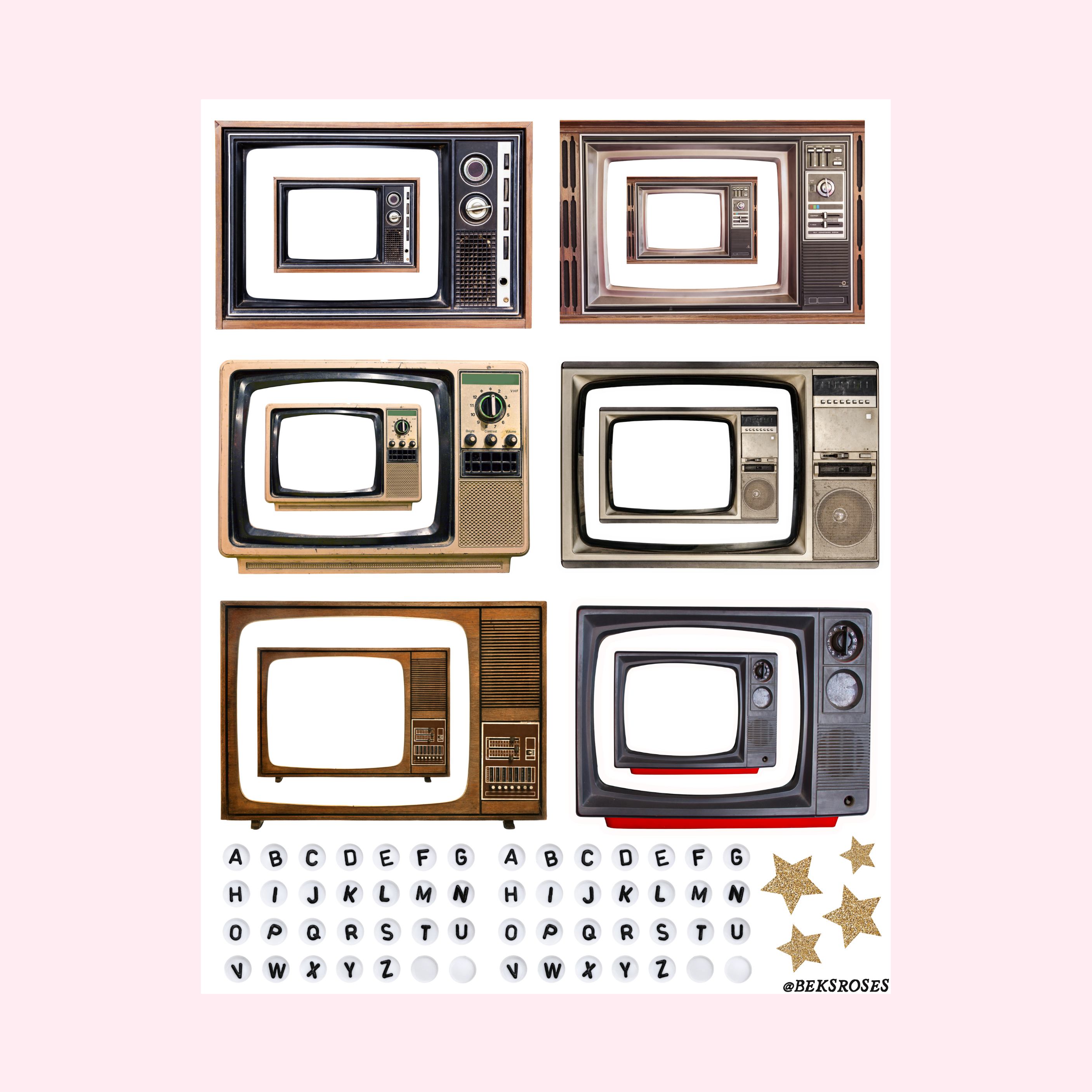 Large TV Frames Sticker Sheet – BeksRoses