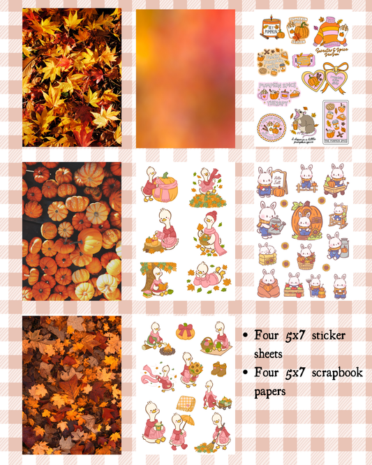 Pumpkin Spice Pages Junk Journal Gathering October