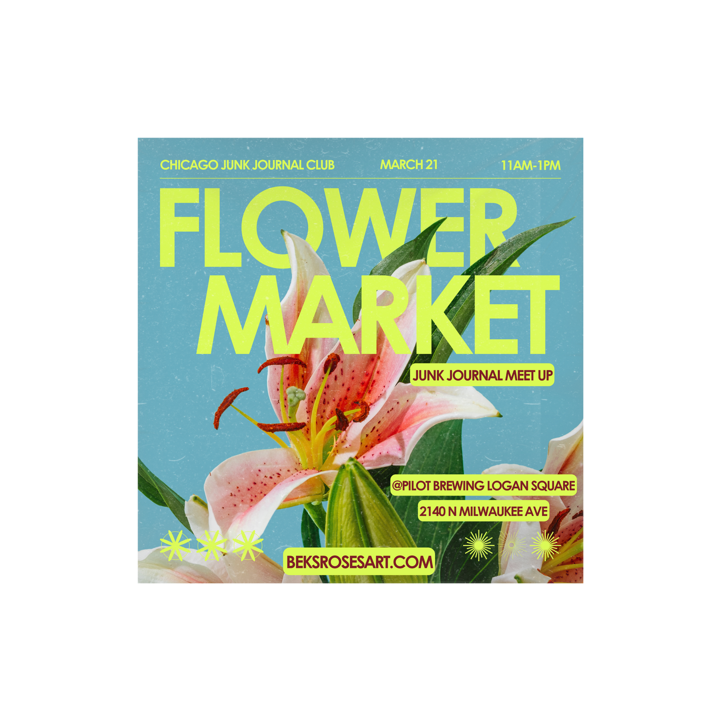 Spring Flower Market Junk Journal Event