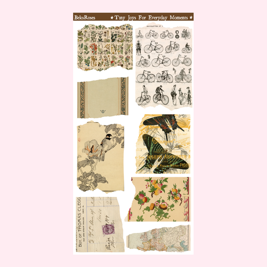 Vintage Backgrounds Sticker Sheet