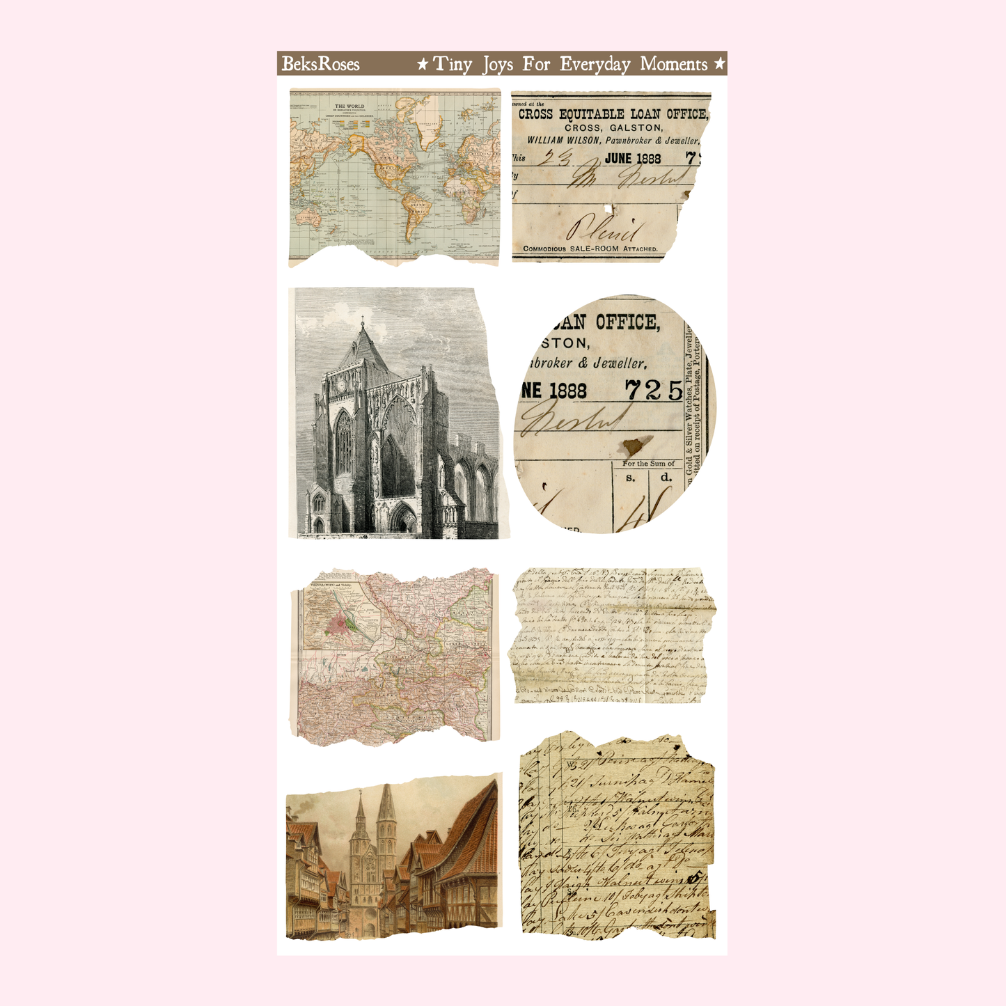 Chronicles in Sepia Sticker Sheet