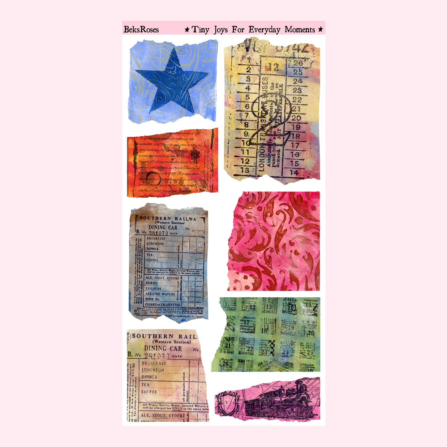 Painted Fragments Series 1 Sticker Sheet