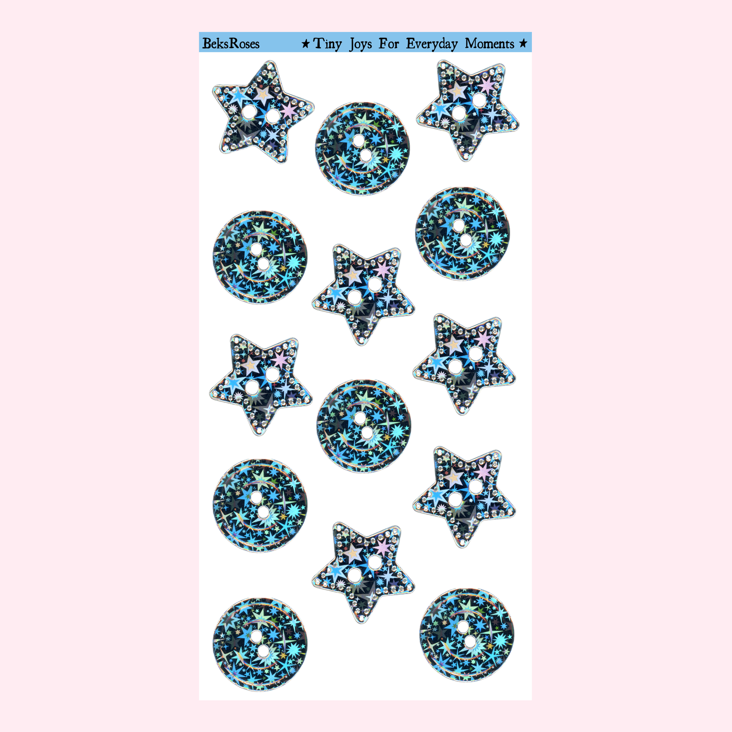 Cosmic Buttons Sticker Sheet