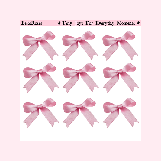 Pink Bow Sticker Sheet