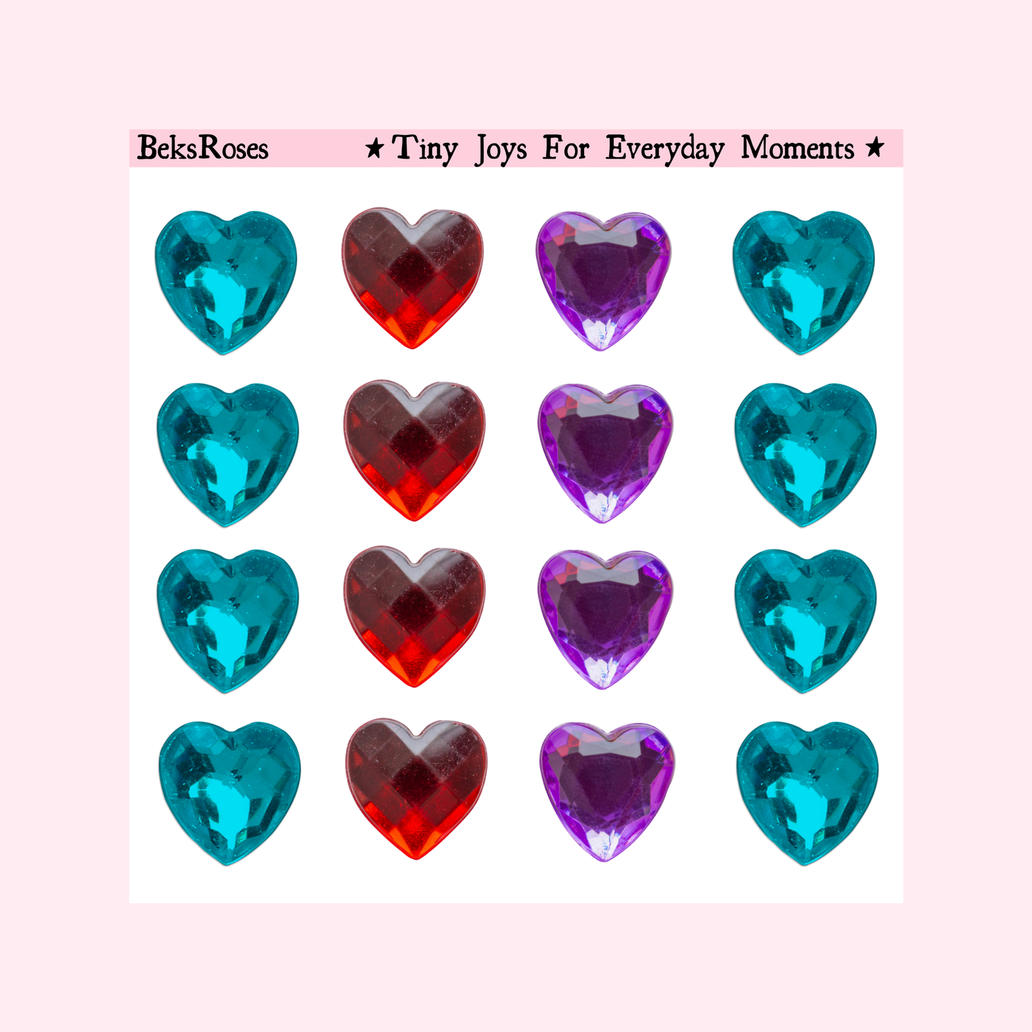 Craft Hearts Sticker Sheet