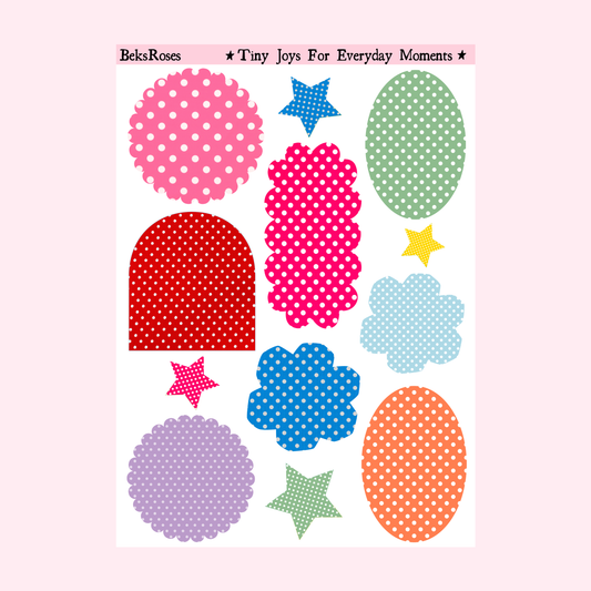 Polka Dot Backgrounds Sticker Sheet