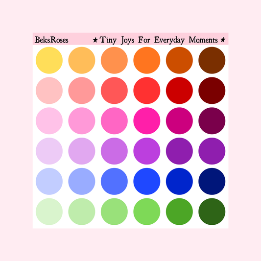 Color Dots Sticker Sheet
