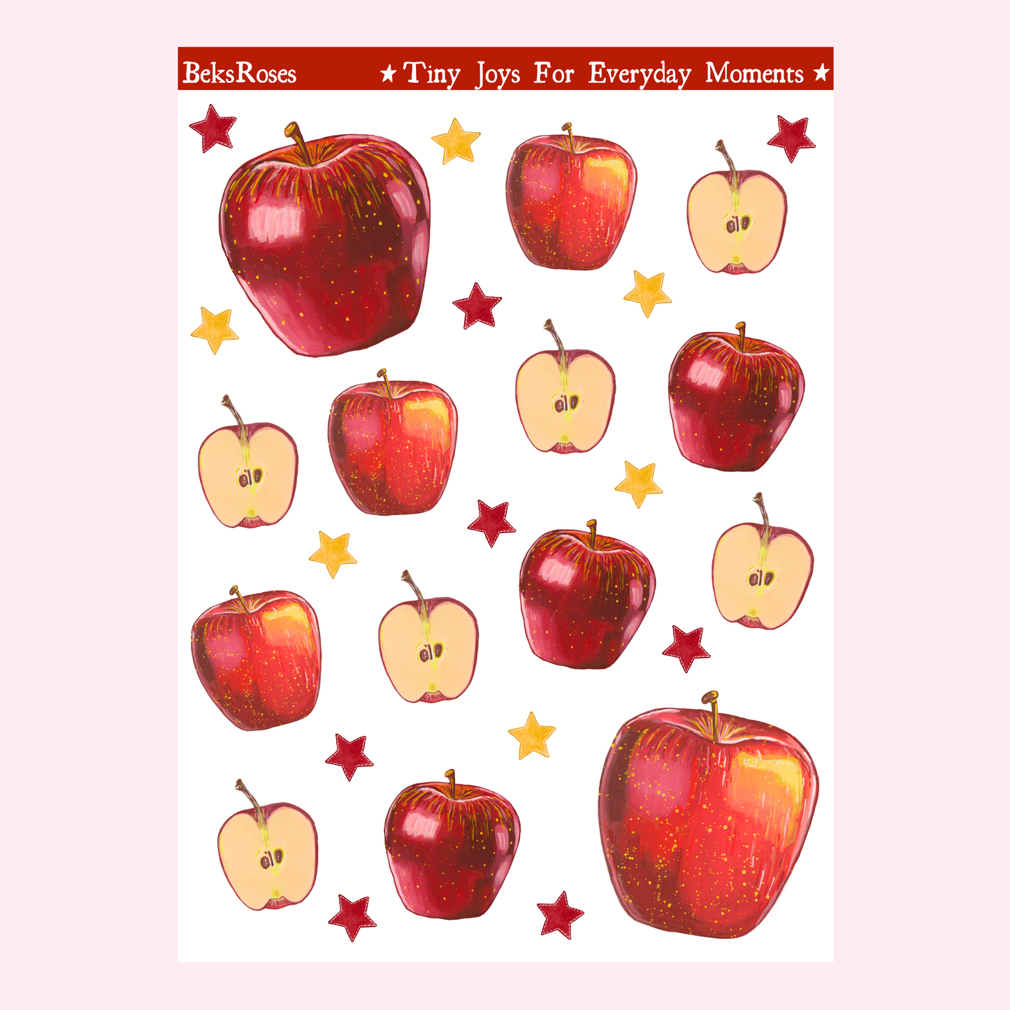 Fall Apples Sticker Sheet
