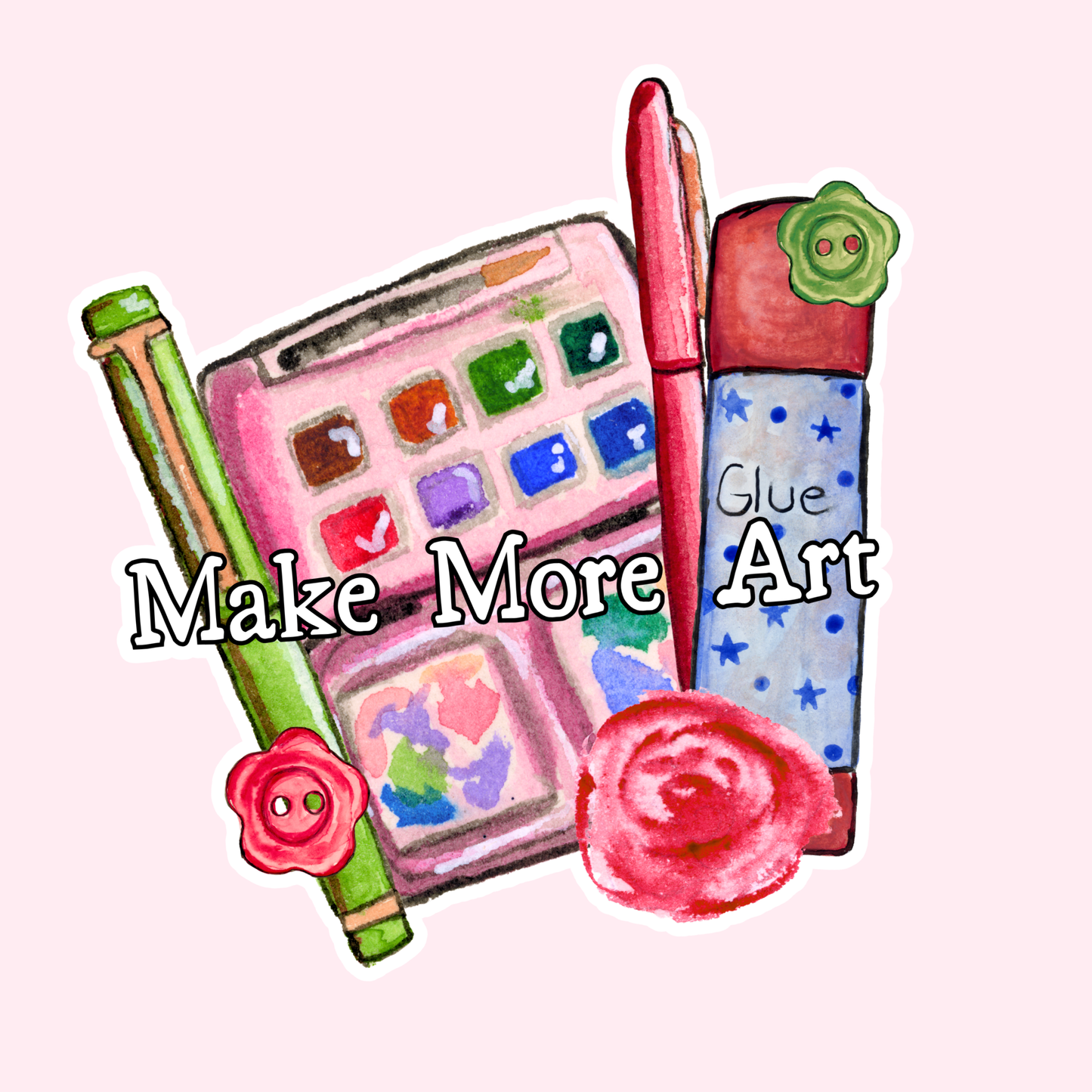 Make More Art Sticker