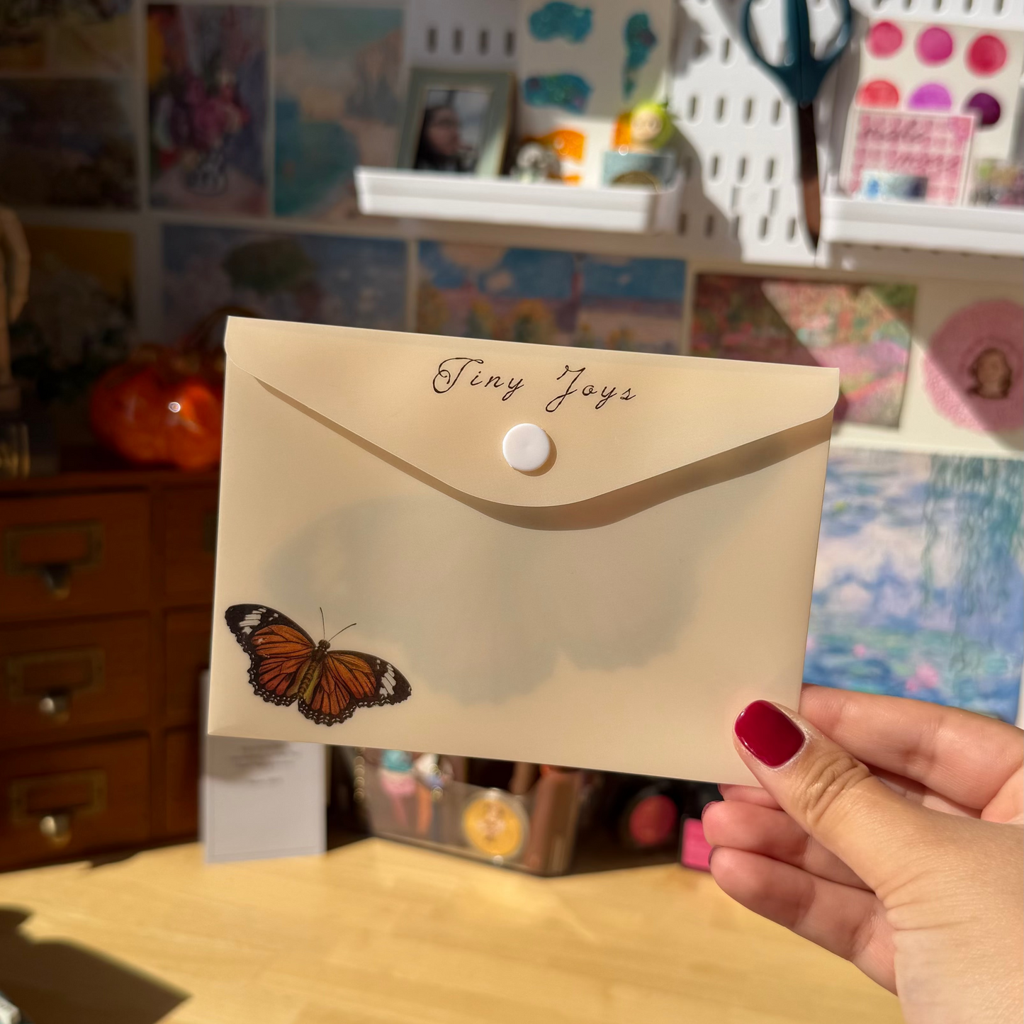 Vintage Butterfly Envelope