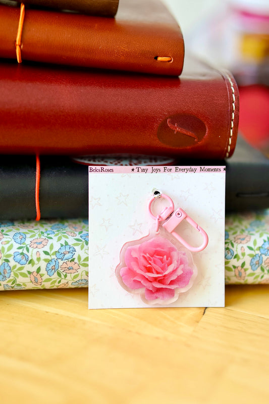 Pink Rose Tiny Joy Charm