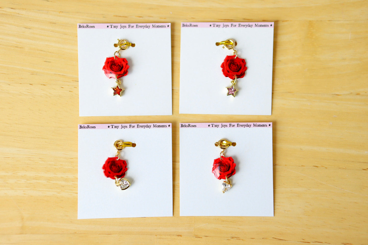 Red Rose Journal Charm