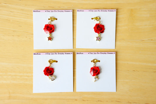 Red Rose Journal Charm