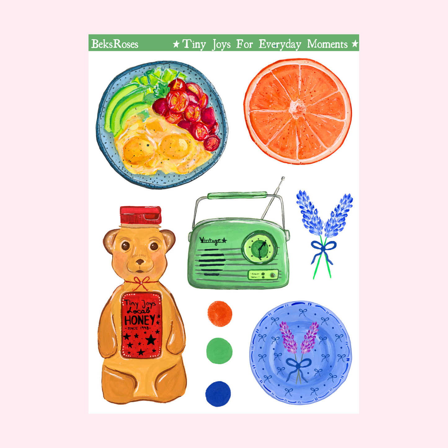 The Tiny Joys of Breakfast Sticker Sheet
