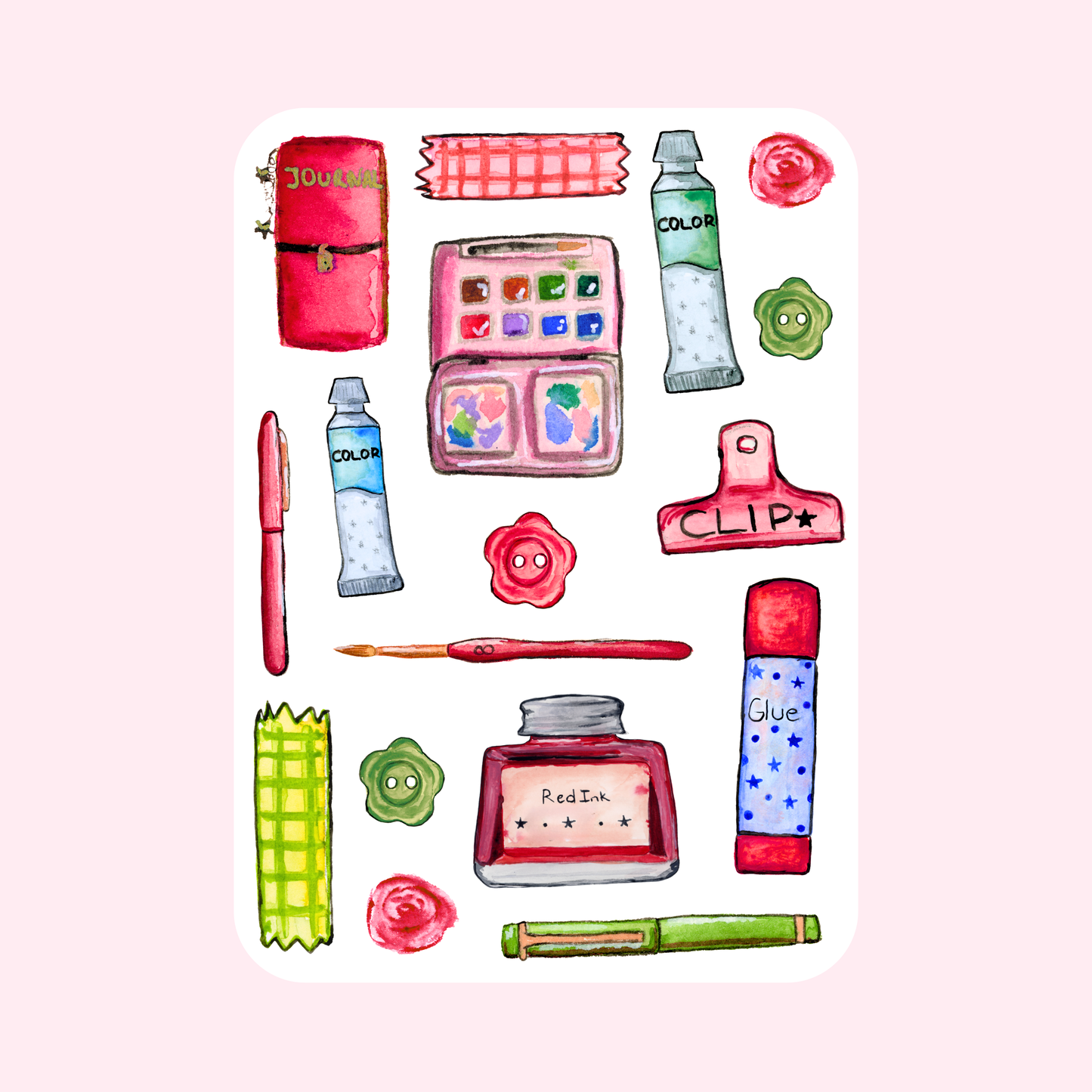Arts and Journaling Sticker Sheet
