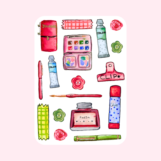 Arts and Journaling Sticker Sheet