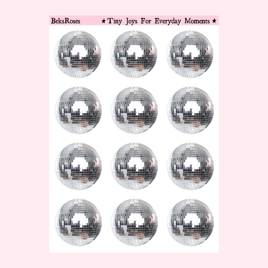 Sparkly Disco Sticker Sheet