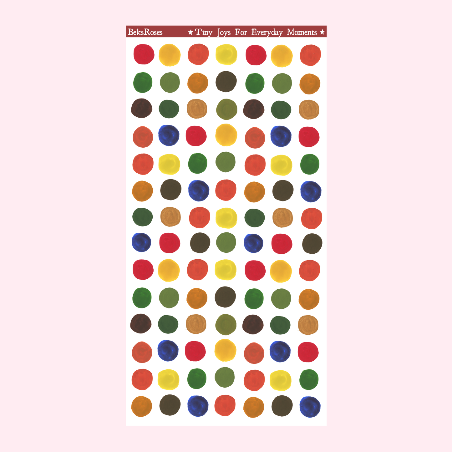 Tiny Dots of Fall Colors Sticker Sheet