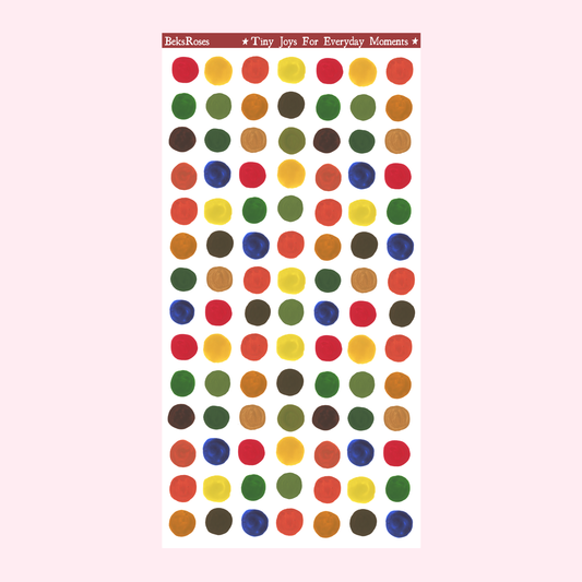 Tiny Dots of Fall Colors Sticker Sheet
